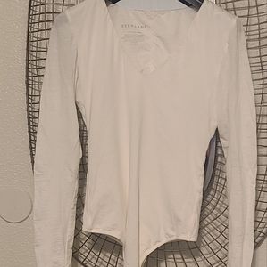 Everlane V-Neck Long-Sleeve Bodysuit